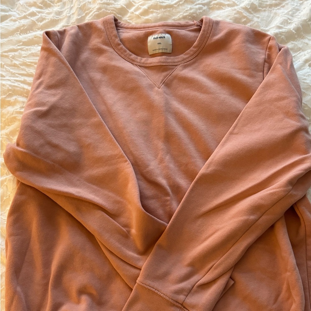 Old Navy Men's Warm Pink Crewneck Sweatshirt